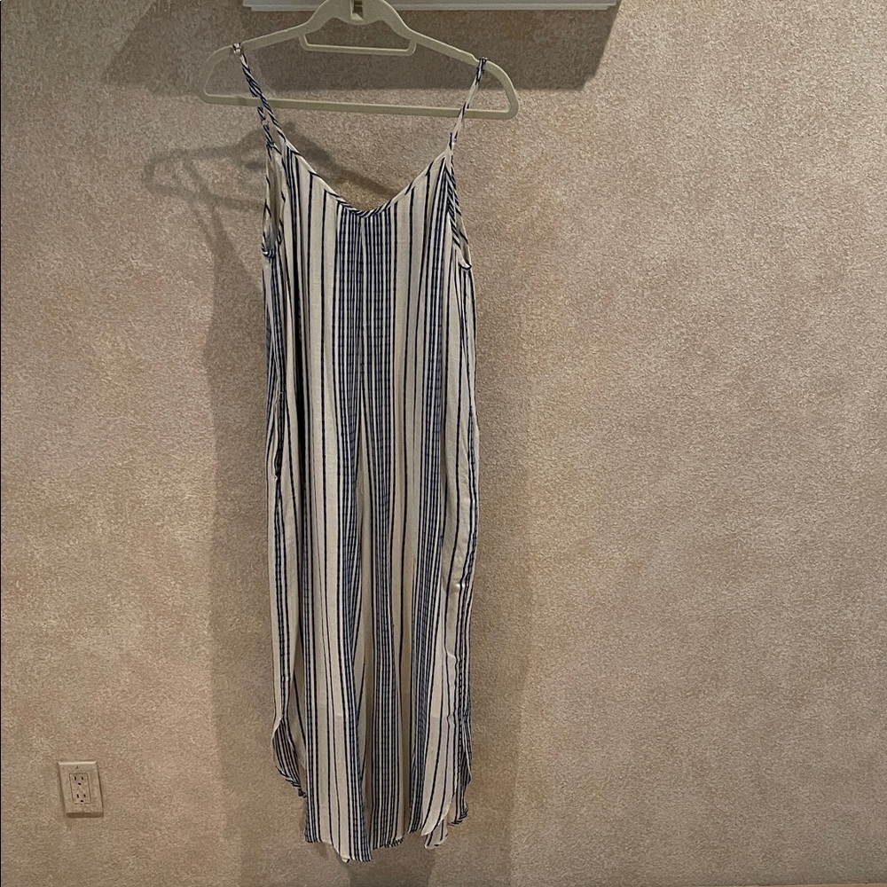 Striped Sleeveless Maxi Romper